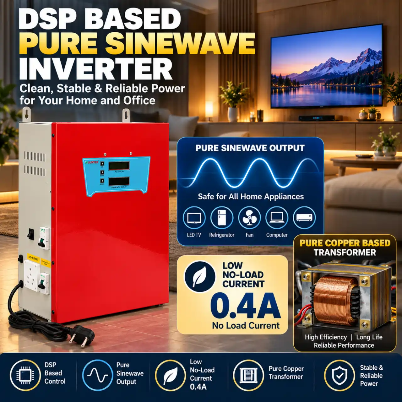 Inbuilt-Lithium-Battery-MPPT-Solar-Inverter-1kW-with-dsp-based-pure-sine-wave